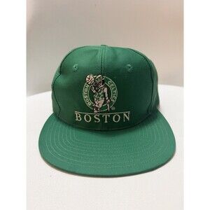 Vintage NBA Boston Celtics LOGO Snapback Cap Hat 90s Green Twins Enterprise